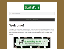 Tablet Screenshot of goatspots.com